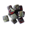 Tumbled Dragon Blood Stone Cube, 1.5 cm | IDA's Gems