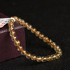 Golden Rutilated Quartz Bead Bracelet - Grade AA