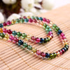 Load image into Gallery viewer, Multi Color Tourmaline Three Laps Bead Bracelet - Grade AAA