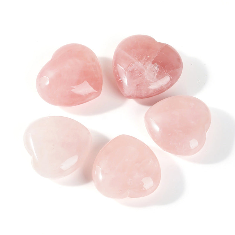 Rose Quartz Crystal Heart - 3 to 5 cm