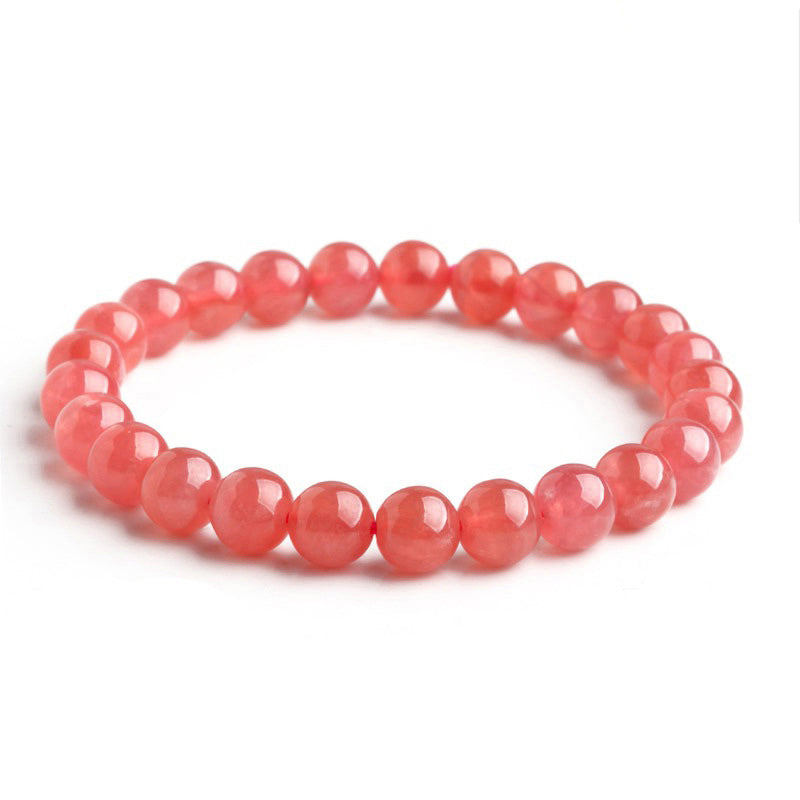 Rhodochrosite Bead Bracelet - Soft Pink