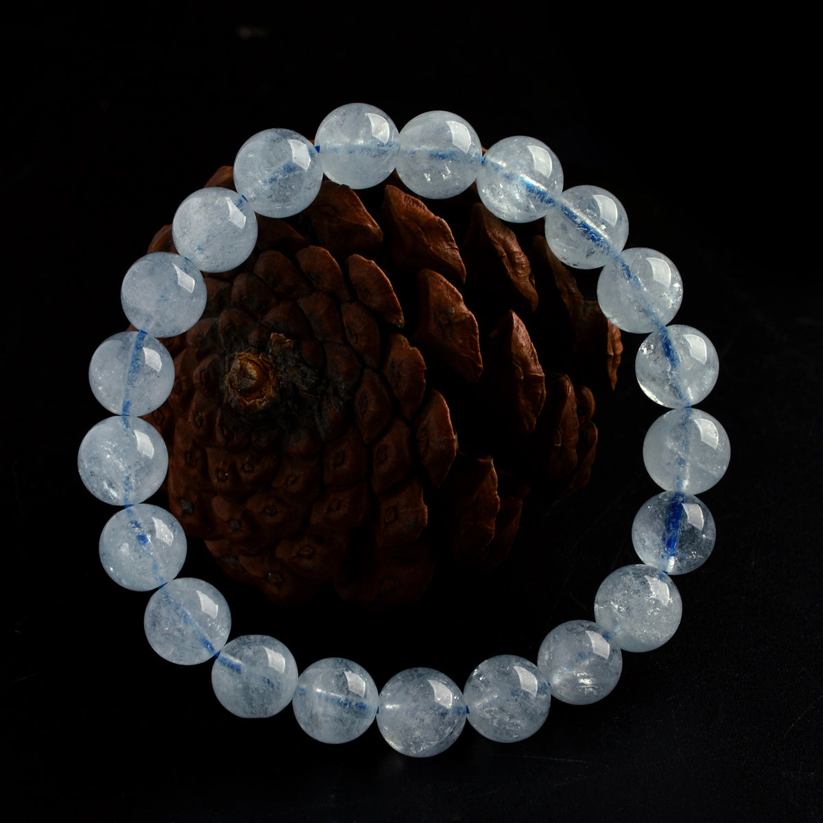 Softly Blue Aquamarine Bead Bracelet - Grade A