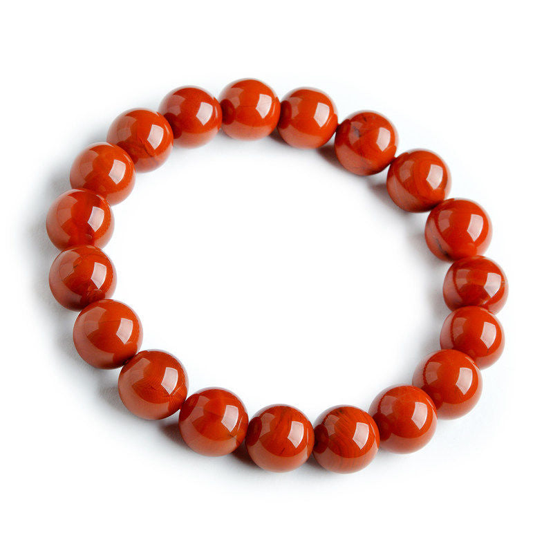 Southern Red Agate Bead Bracelet