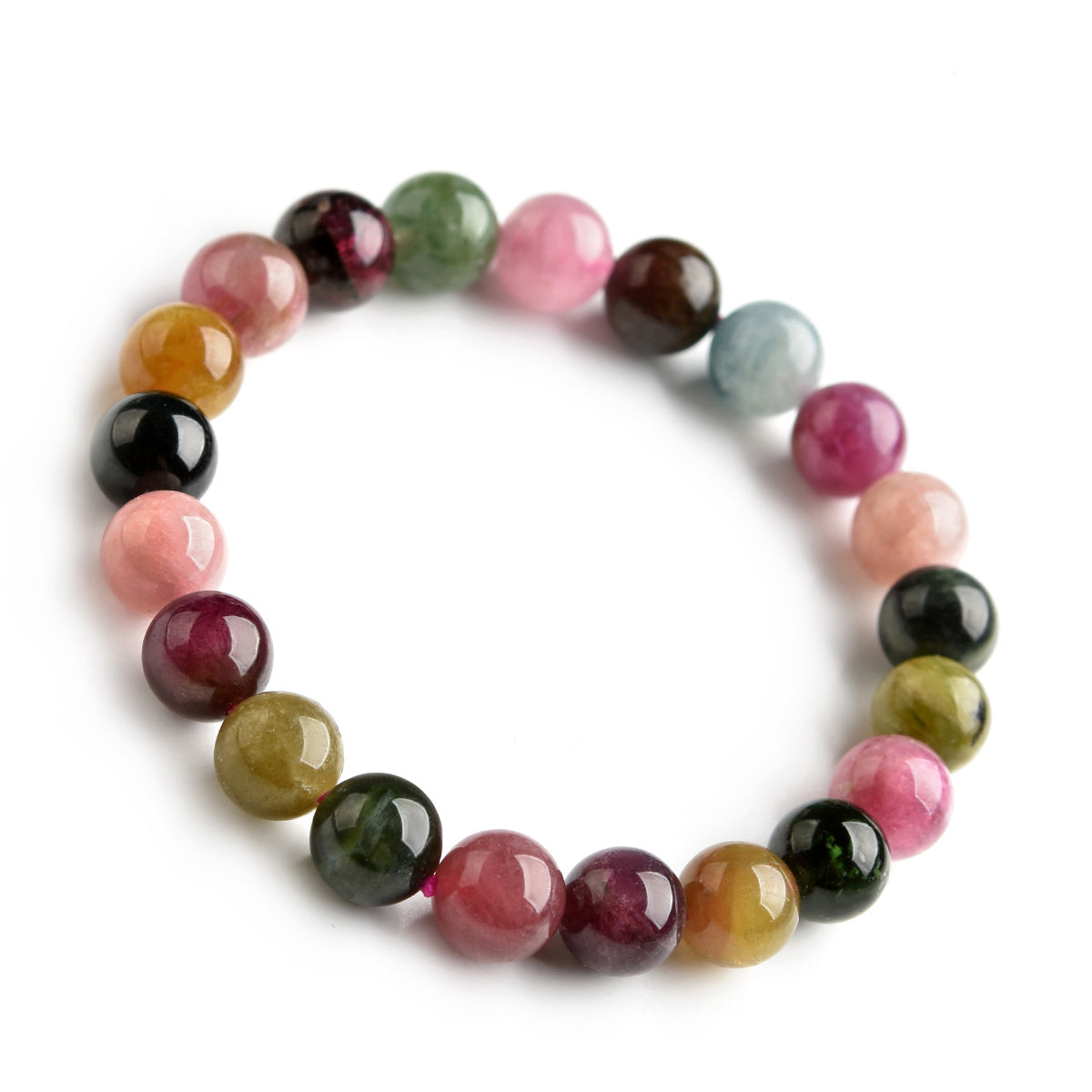 Multiple Color Tourmaline Bead Bracelet Grade AA