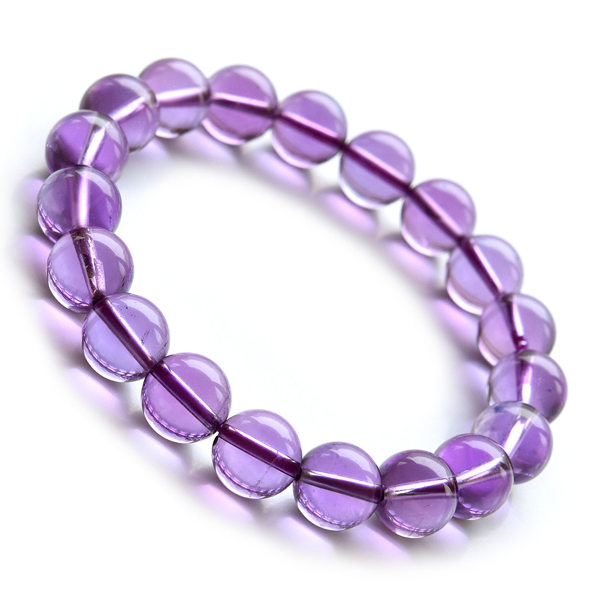 Transparent Light Purple Amethyst Bracelet