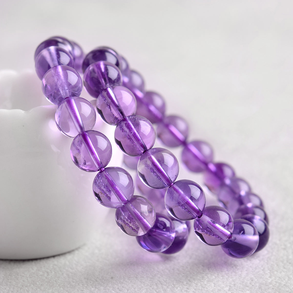Transparent Light Purple Amethyst Bracelet