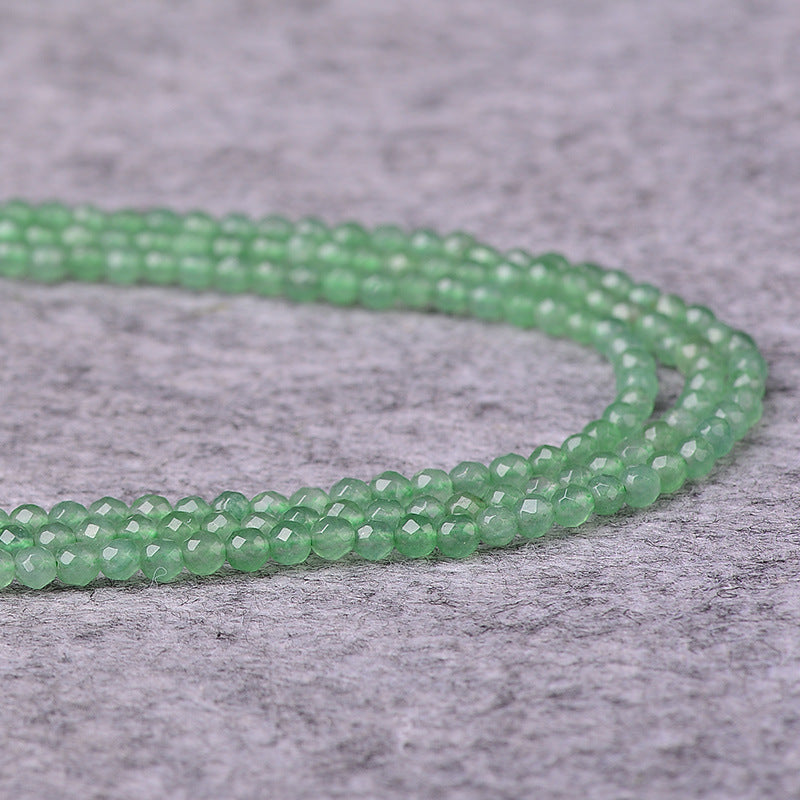 Aventurine Micro Faceted Round Beads 4mm