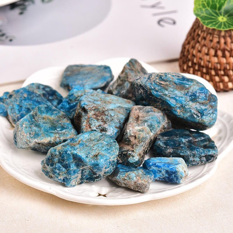Raw Blue Apatite Stone