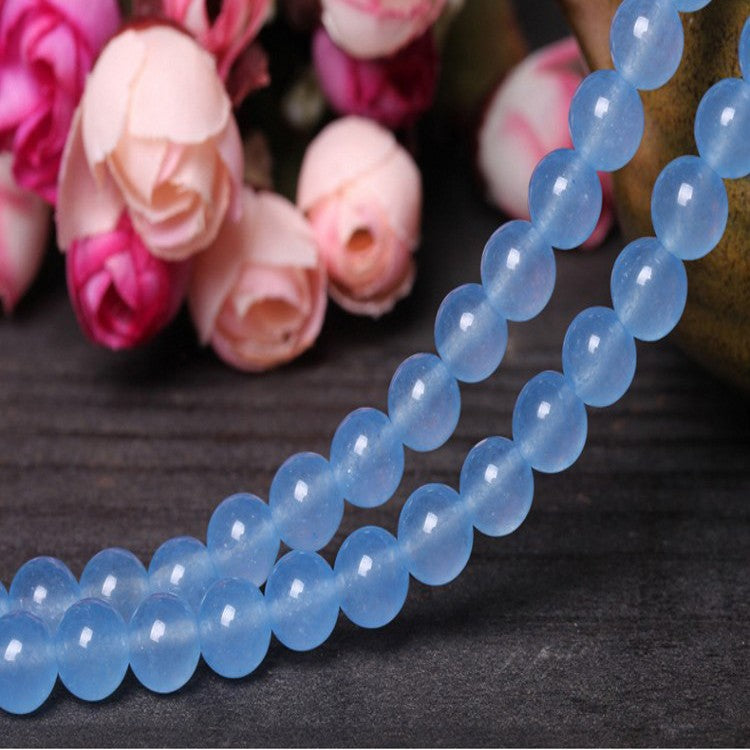 Blue Chalcedony Round Beads 12mm