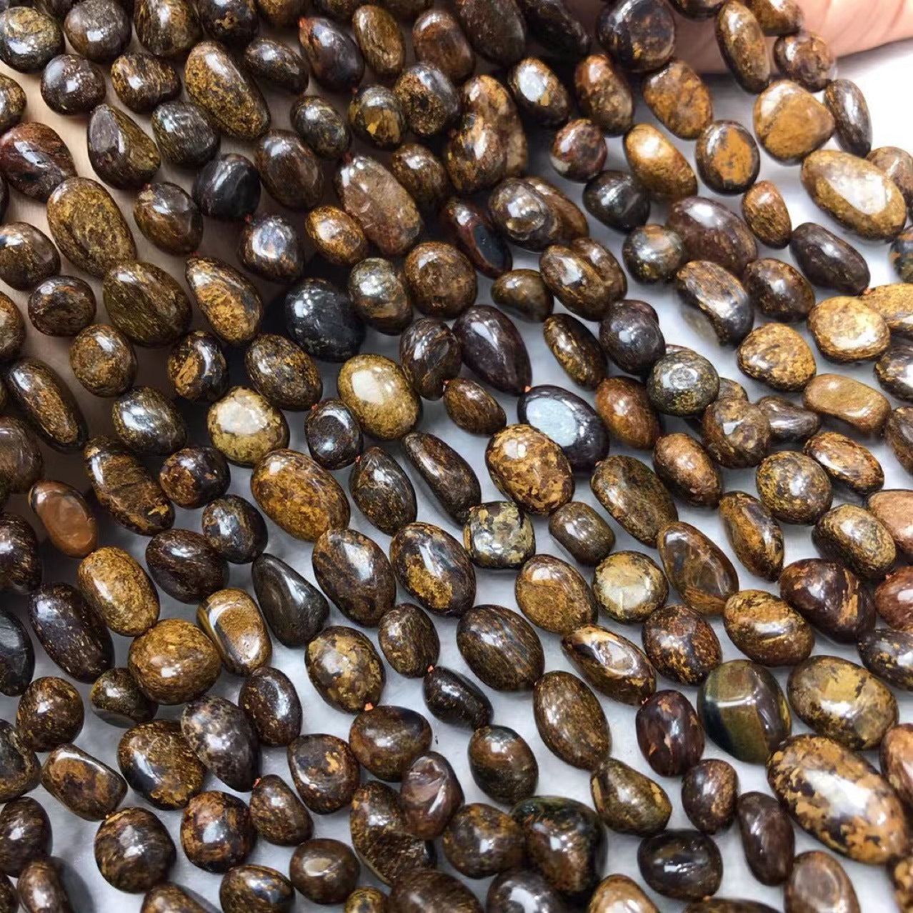 Bronzite Tumbled Nugget Beads 9-12mm