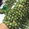 Canadian Green Jade Faceted Coin Beads 5*8mm