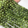 Canadian Green Jade Faceted Coin Beads 5*8mm