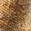 Citrine Micro Faceted Cube Beads 5-6mm