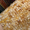 Citrine Micro Faceted Cube Beads 5-5.5mm
