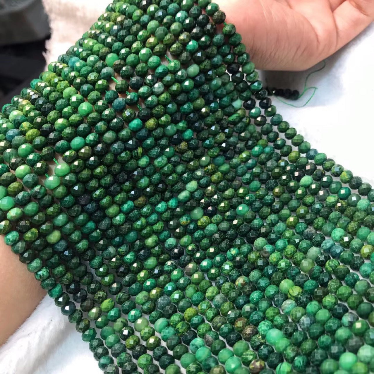 Euchlorite Faceted Rondelle Beads 4*5.8mm