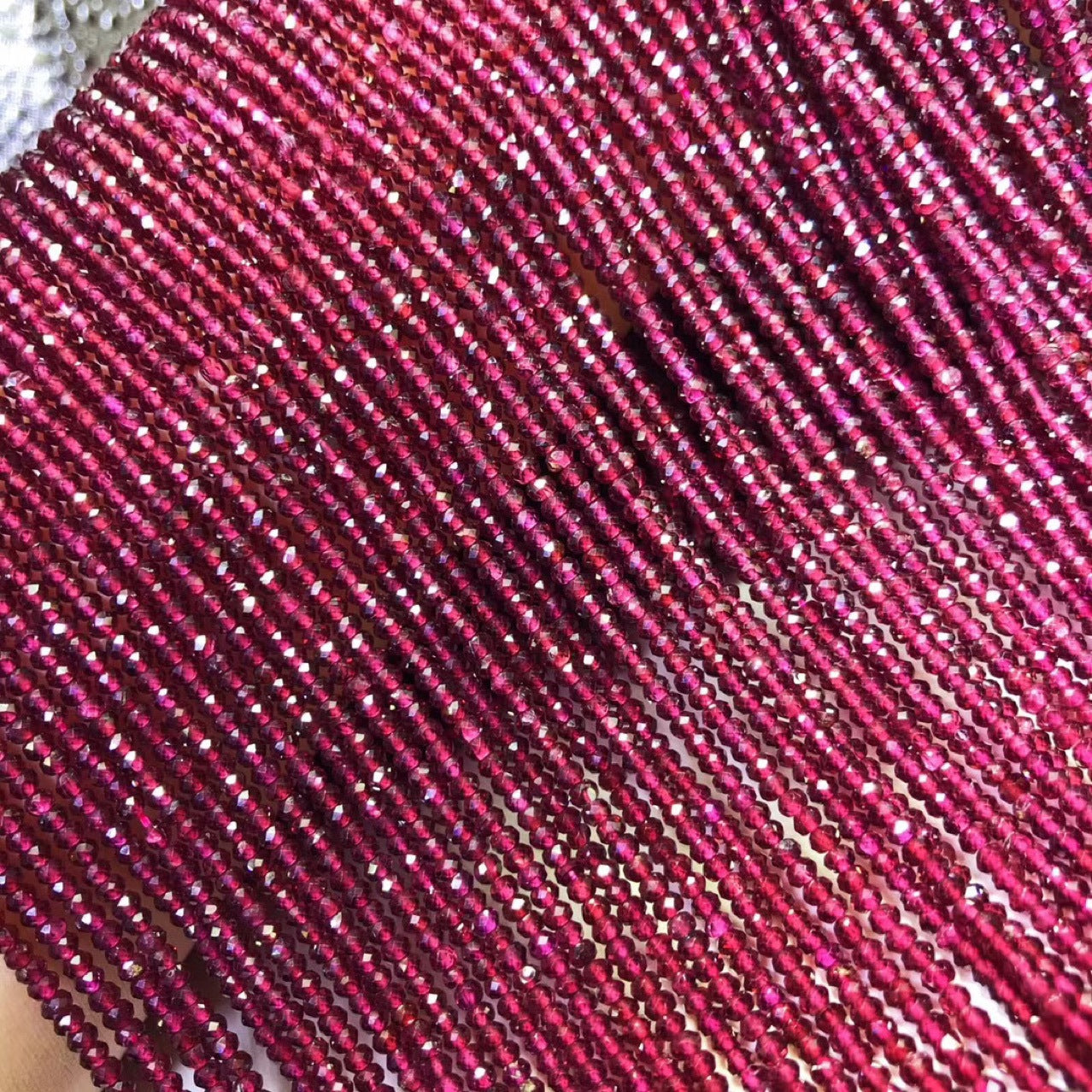 Garnet Faceted Rondelle Beads 2*3mm