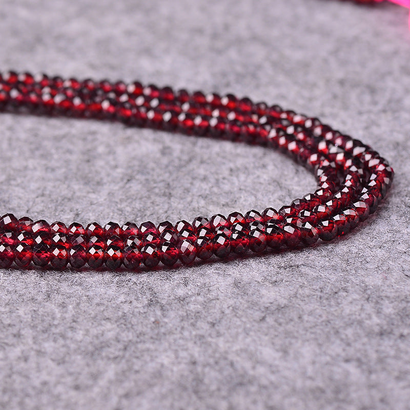 Garnet Faceted Rondelle Beads 1.5*2mm