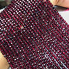 Garnet Micro Faceted Cube Beads 3.8-4mm