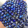 Lapis Lazuli Micro Faceted Cube Beads 6-7mm