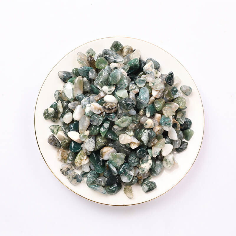 Moss Agate Crystal Chips