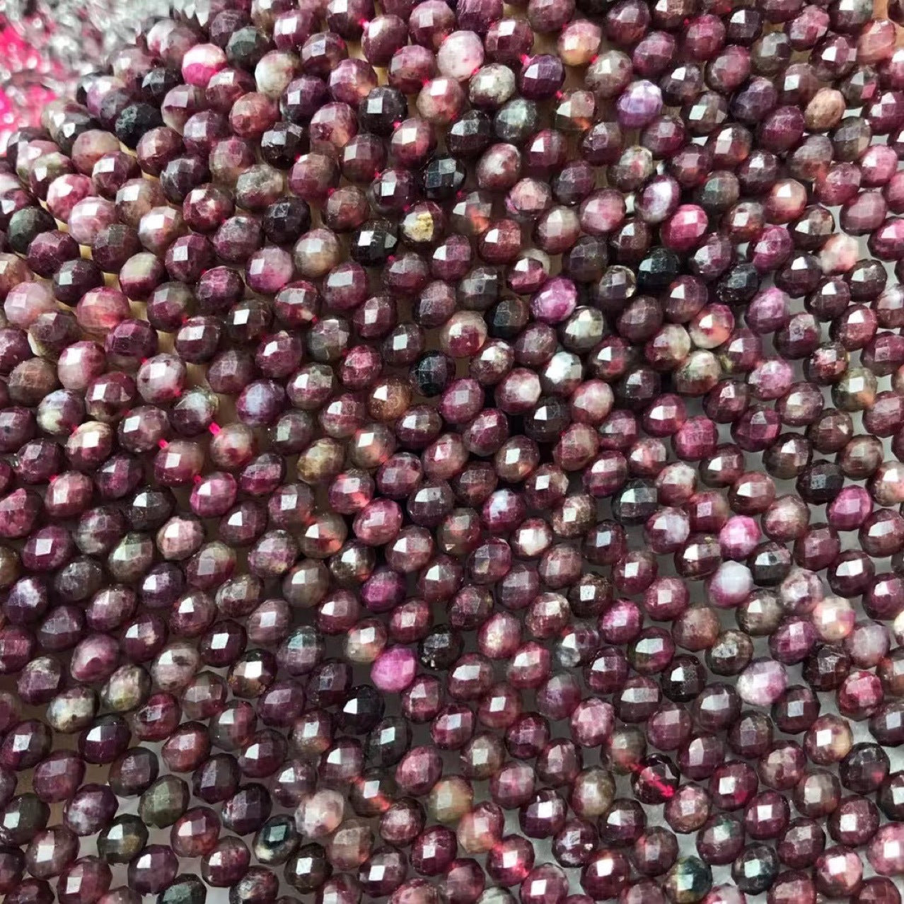 Pink Tourmaline Faceted Rondelle Beads 4*5.8mm