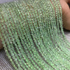 Prehnite Micro Faceted Coin Beads 3-4mm