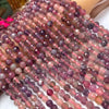 Purple Tourmaline Micro Faceted Round Beads 6mm