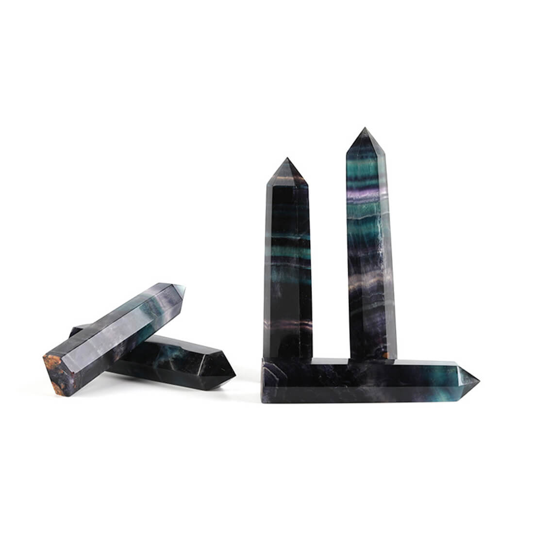 Rainbow Fluorite Crystal Towers - 5 to 9 cm