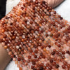 Red Hematoid Quartz Faceted Bicone Beads 6*6mm