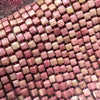Rhodonite Micro Faceted Cube Beads 2-2.5mm