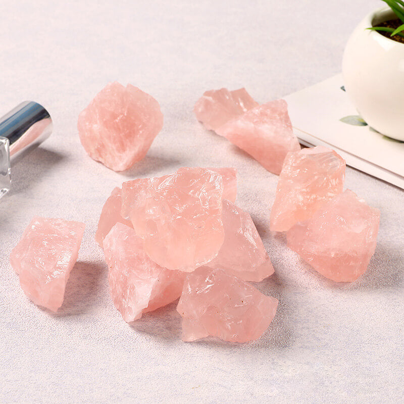 Raw Rose Quartz Crystals Stone