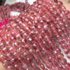 Load image into Gallery viewer, Strawberry Quartz Faceted Coin Beads 7*10mm