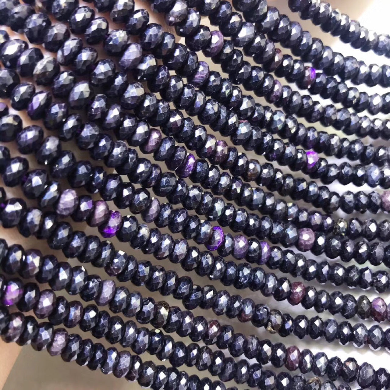 Sugilite Faceted Rondelle Beads 3*8mm