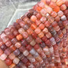 Yan Yuan Agate Micro Faceted Cube Beads 6-7mm