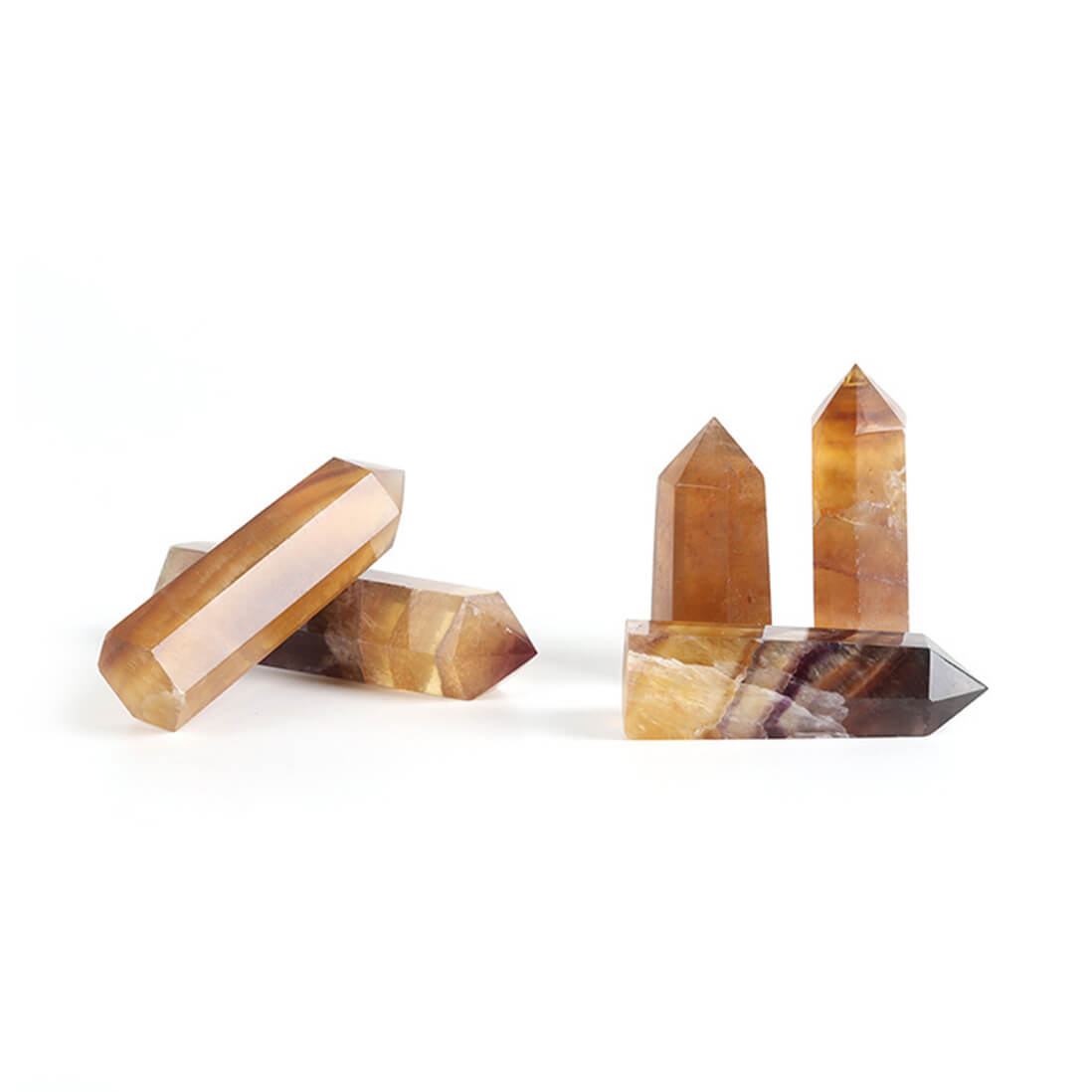 Yellow Fluorite Crystal Towers - 5 to 9 cm